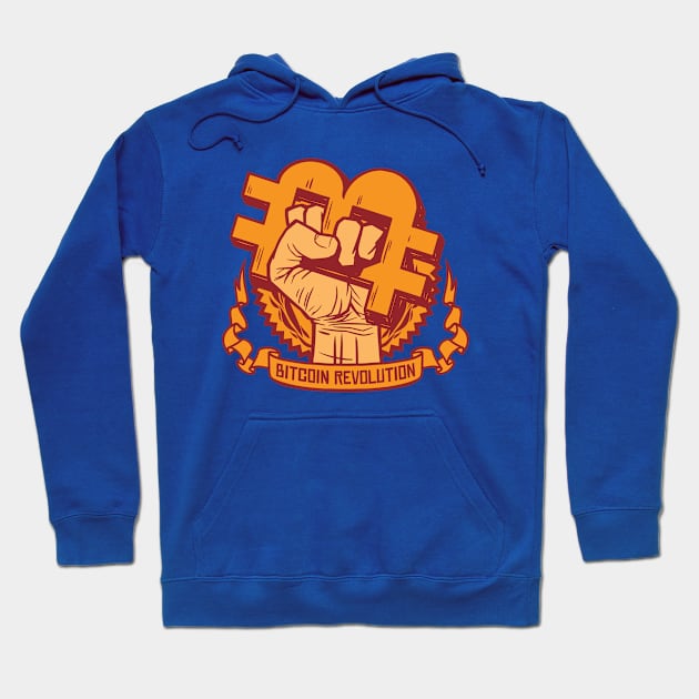 Bitcoin Revolution Crypto Currency Merch BTC Hoodie by Popculture Tee Collection